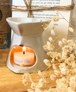 Đèn Sứ Xông Tinh Dầu Hình Trái Tim