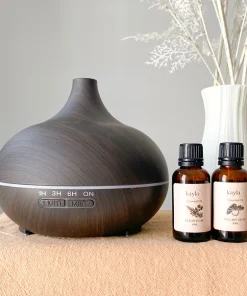 Máy Xông Tinh Dầu Màu Nâu Phun Sương Tạo Ẩm