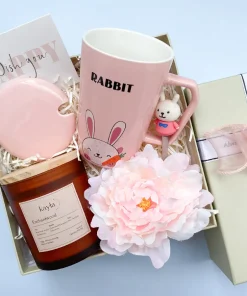 Set Quà Tặng Ly Sứ Rabbit Mix Nến Thơm Nồng Nàn