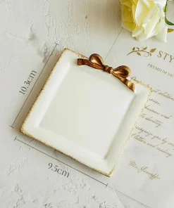 Khay Đựng Nến Vuông Trắng Cao Cấp
