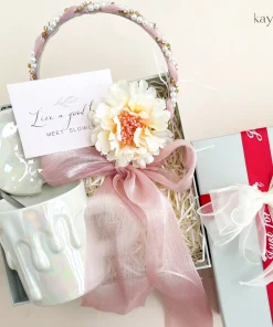 Set Quà With Love Ly Sứ Hoạt Tiết Tan Chảy