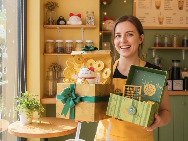 Quà Tặng Mừng Khai Trương Quán Trà Sữa Nhỏ Theo Mối Quan Hệ