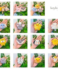 Móc Khóa Đan Len Bé Thú Handmade