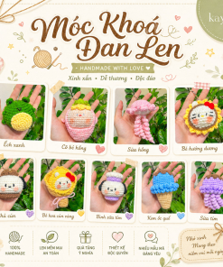 Móc Khoá Đan Len Handmade With Love