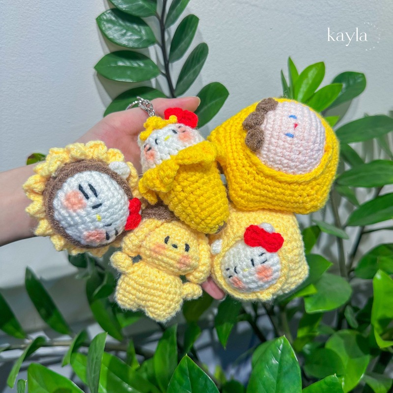 Móc Khoá Đan Len Handmade With Love