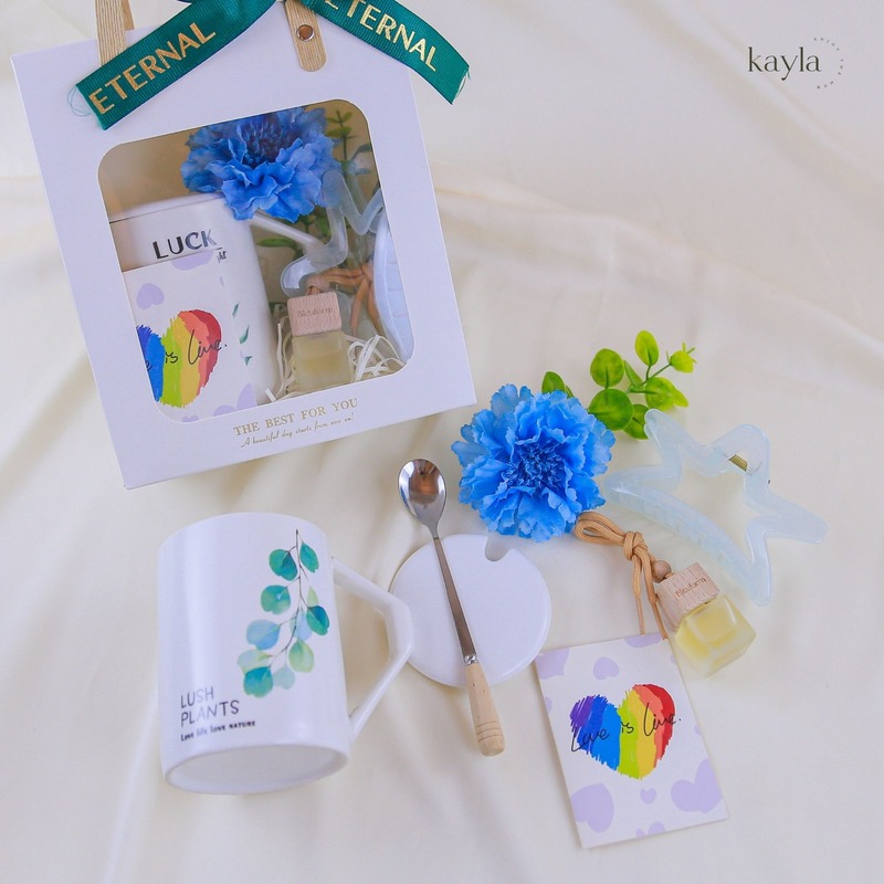 Set Quà Tặng Tinh Dầu Bleuform An Nhiên Mix Ly Sứ